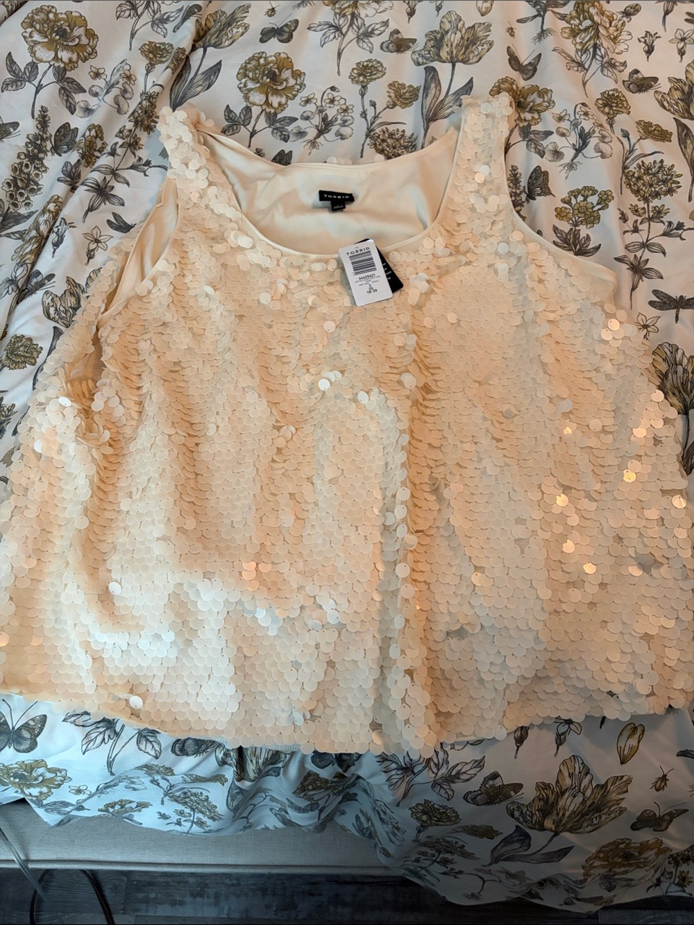 NWT torrid nude Sequin Tank Top